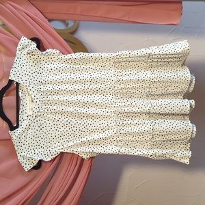 Monteau LA White and Black polka dot blouse